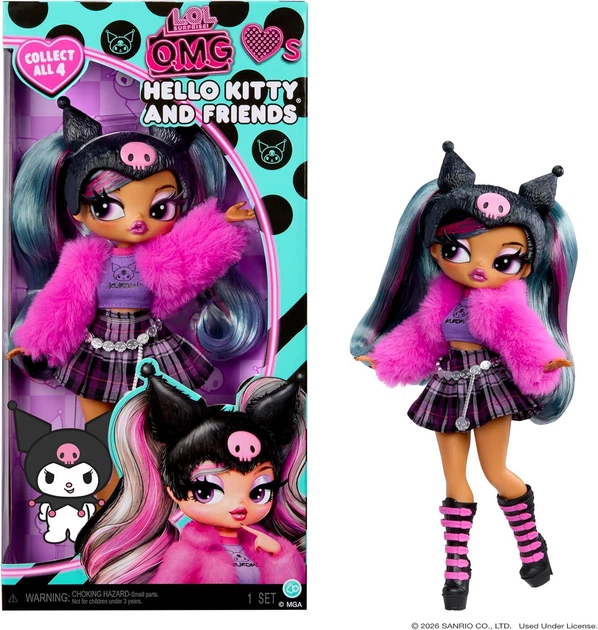 Лялька LOL Surprise OMG Hello Kitty and Friends Kuromi - ЛОЛ Сюрприз OMG Хеллоу Kiтті та друзі Куромі (249894) - ігровий набір MGA - зображення 7