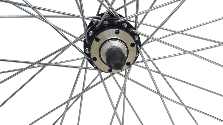 Колесо переднє 26" подвійне під дискове гальмо, з ексцентриком, алюмінієва втулка на промислових підшипниках, посилені спиці 3 мм - зображення 3