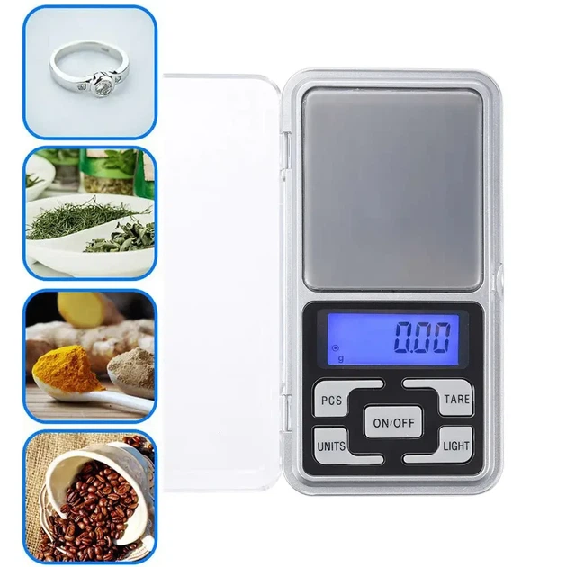 Ювелирные весы до 100г ( 120x62x20 мм) Pocket Scale QCP100, Серые / Электронные мини веса / Карманные весы - изображение 2