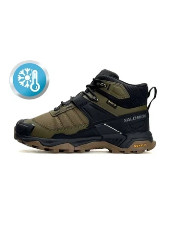 Кросівки чоловічі Salomon X Ultra 4 Mid Fur Khaki Black 46 (29.5см ) ( А4863) - Фото 1 Кросівки чоловічі Salomon X Ultra 4 Mid Fur Khaki Black 46 (29.5см ) ( А4863) - зображення 1
