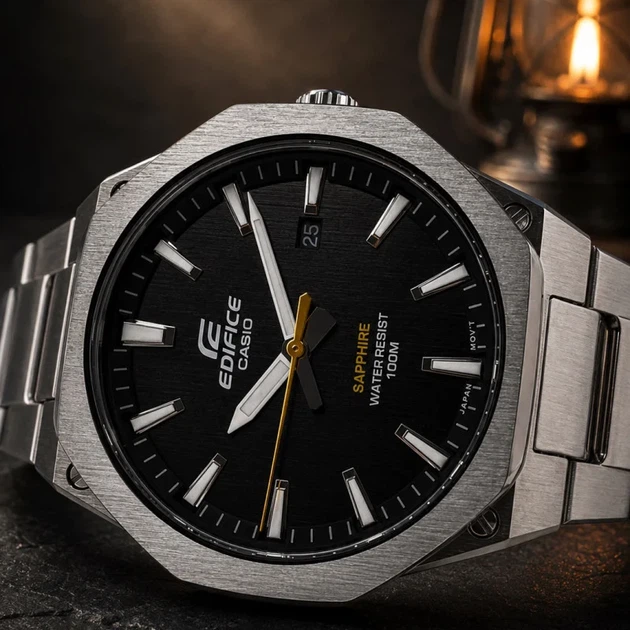 Мужские часы Casio Edifice EFR-S108D-1A, кварцевые, стальной браслет - изображение 5