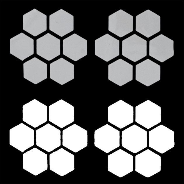 Светоотражающие термопатчи «Hexagon» 4шт термопатчи для одежды — повышение видимости и безопасности в сумерках - Фото 3 Светоотражающие термопатчи «Hexagon» 4шт термопатчи для одежды — повышение видимости и безопасности в сумерках - изображение 3