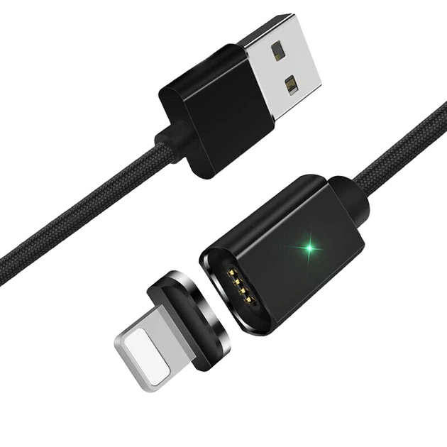Кабель Essager Magic Power Magnetic USB - Lightning (M/M), 1 м Black (EXCCXL-ML01) - Фото 1 Кабель Essager Magic Power Magnetic USB - Lightning (M/M), 1 м Black (EXCCXL-ML01) - изображение 1