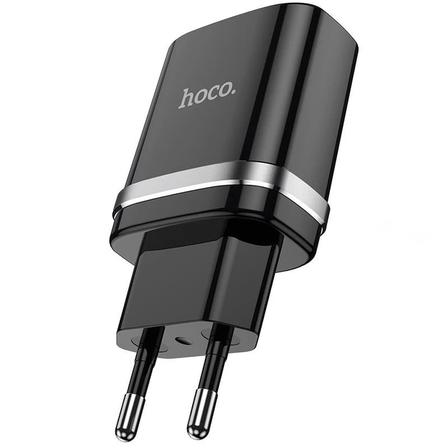Мережевий зарядний пристрій HOCO N1 Ardent single port charger Type-C cable 12W Black - зображення 5