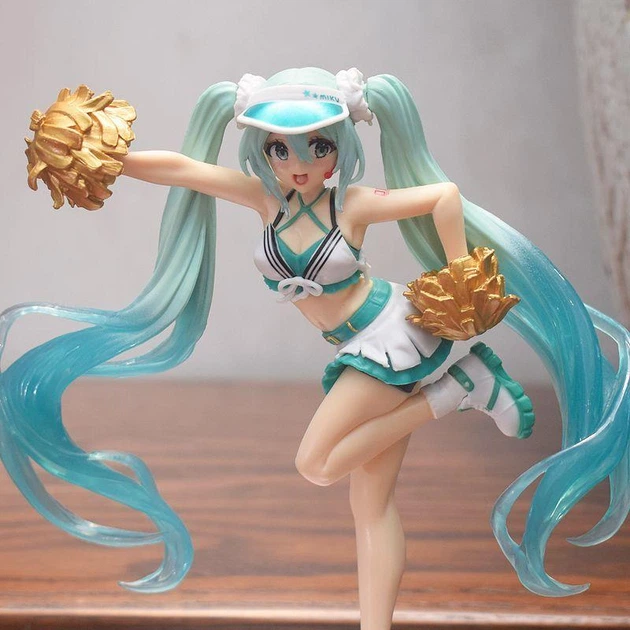 Аніме фігурка 19 см вокалоїд Хатсуне Міку в костюмі чирлідерки, Hatsune Miku vocaloid - Фото 5 Аніме фігурка 19 см вокалоїд Хатсуне Міку в костюмі чирлідерки, Hatsune Miku vocaloid - зображення 5