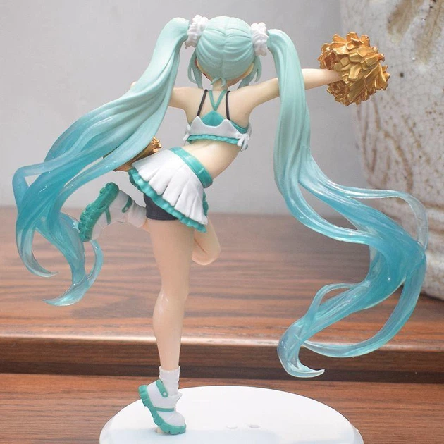 Аніме фігурка 19 см вокалоїд Хатсуне Міку в костюмі чирлідерки, Hatsune Miku vocaloid - Фото 7 Аніме фігурка 19 см вокалоїд Хатсуне Міку в костюмі чирлідерки, Hatsune Miku vocaloid - зображення 7