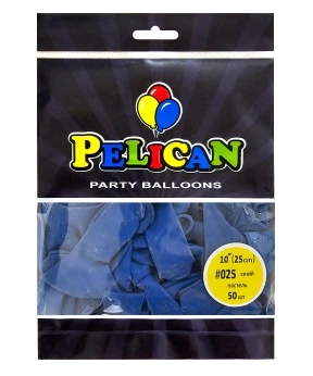 Шарики Pelican латексные 10" (25cm) пастель синий, 50шт Синий Pelican (810025) - Фото 1 Шарики Pelican латексные 10" (25cm) пастель синий, 50шт Синий Pelican (810025) - изображение 1