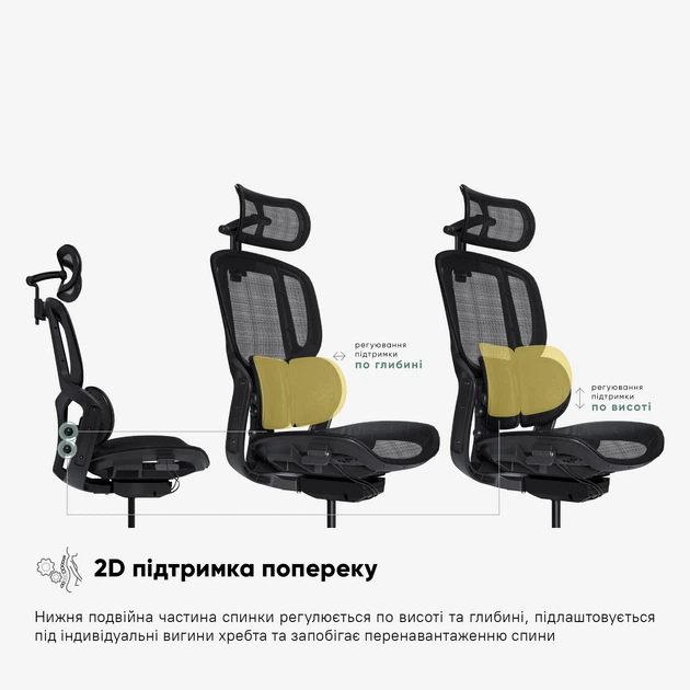Крісло Mealux S202 Air Black (арт. HF-S202 M/B) - изображение 6