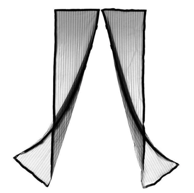 Москитная сетка на магнитах 210х100 см, Magic Mesh/Антимоскитная шторка на двери от комаров (1011) Черный - изображение 2
