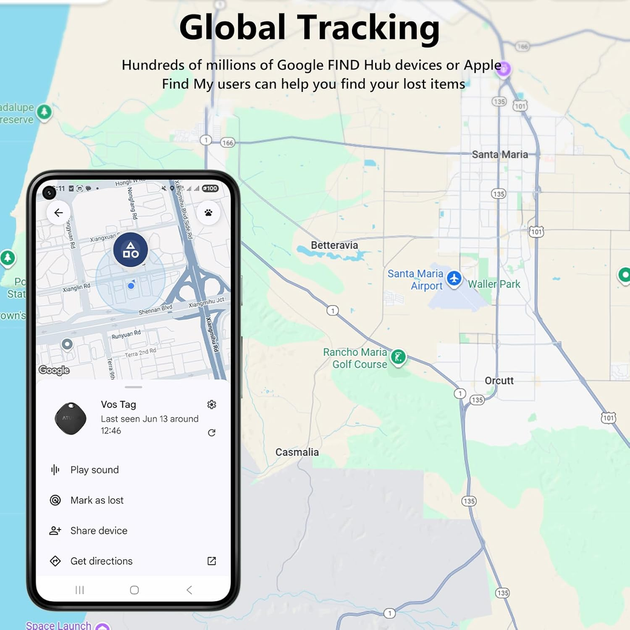 Bluetooth-трекер ATUVOS Air Tracker Tag PRO 4 шт., Apple Find My / Google Find Hub, IP67, CR2032, iOS/Android - Фото 6 Bluetooth-трекер ATUVOS Air Tracker Tag PRO 4 шт., Apple Find My / Google Find Hub, IP67, CR2032, iOS/Android - изображение 6