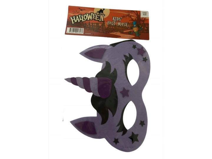 Детская маска на Halloween «Единорог» фетровая, фиолетовая, One Size - Фото 3 Детская маска на Halloween «Единорог» фетровая, фиолетовая, One Size - изображение 3