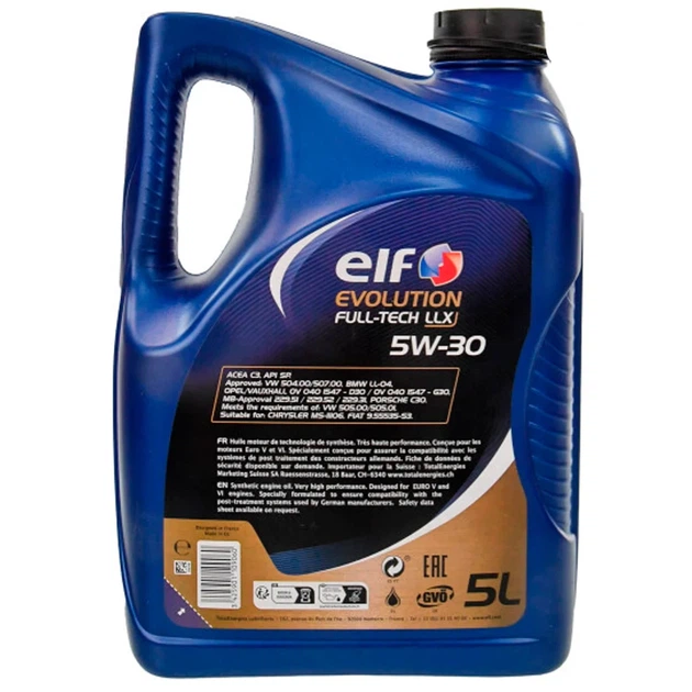 Масло моторное ELF Evolution FULLTECH LLX C3 5W-30 5 л - Фото 2 Масло моторное ELF Evolution FULLTECH LLX C3 5W-30 5 л - изображение 2