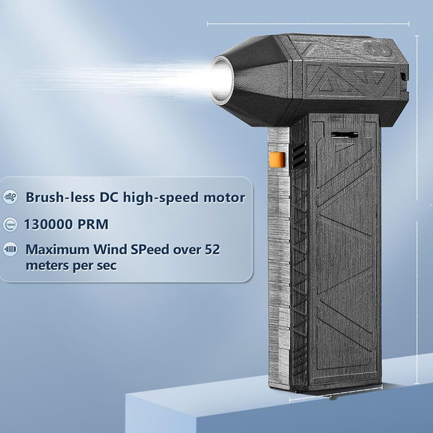 Воздуходув Violent мощность 600 Вт с USB для сушки и очистки поверхности - изображение 10