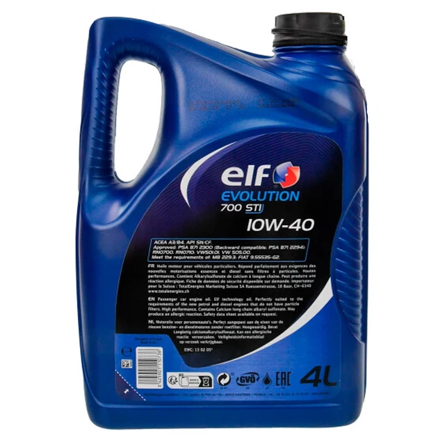 Масло моторное ELF Evolution 700 STI A3/B4 SL/CF 10W-40 4 л - изображение 2