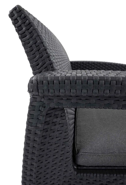 Садовий диван 2-місний Keter Corfu Love Seat графіт (258973) — пластиковий ротанг для тераси та балкона - изображение 7