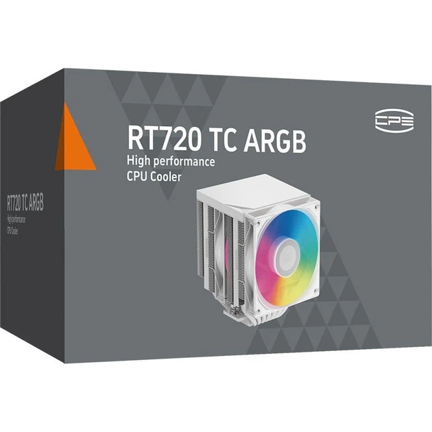 Кулер для процесора PcCooler PсCOOLER RT720 TC ARGB White (RT720TC-WHAWYX-GL) - зображення 7