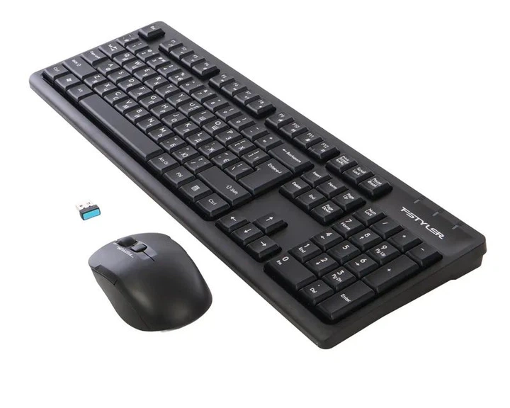 Комплект бездротовий, клавіатура з мишою A4Tech Fstyler FG1200, колір чорний - зображення 3