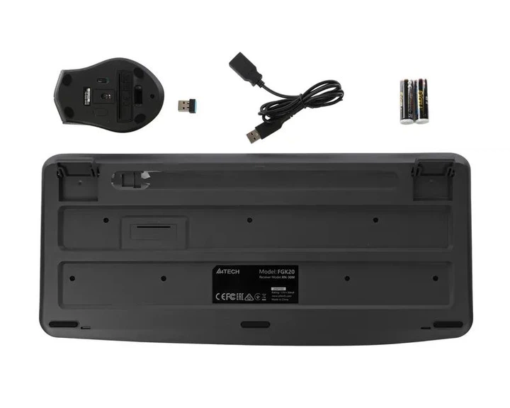 Комплект бездротовий, клавіатура з мишою A4Tech Fstyler FG2500S Plus, колір темно-сірий - зображення 7