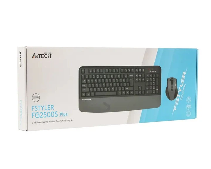Комплект бездротовий, клавіатура з мишою A4Tech Fstyler FG2500S Plus, колір темно-сірий - зображення 8