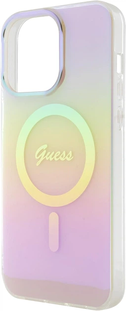 Etui plecki Guess IML Iridescent MagSafe do Apple iPhone 15 Pro Max Pink (3666339155094) - obraz 5