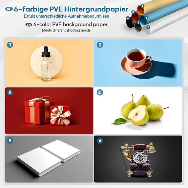 Фотостудійний набір Yorbay 32 x 32 x 32 см CRI 95+ світлодіодний фотокуб-світловий куб - зображення 4