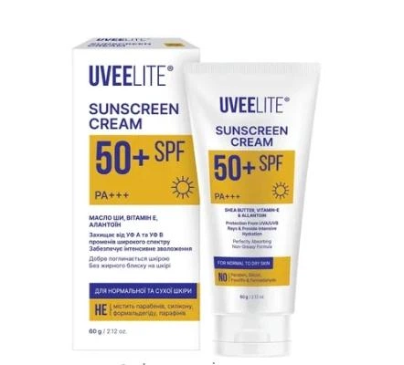 Крем солнцезащитная защита и увлажнение нормальная и сухая кожа Elegant Uveelite УФ-лайт SPF50+ 60 г - изображение 2