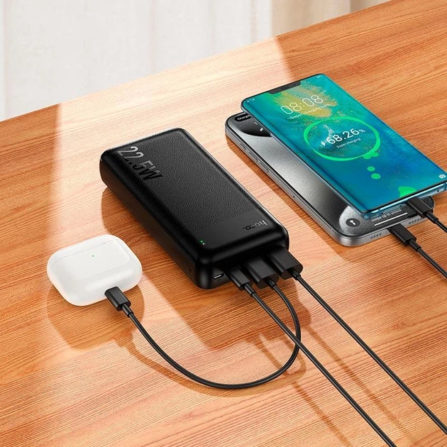 Повербанк Hoco J159A 20000mAh 22.5w быстрая зарядка Черный - Фото 8 Повербанк Hoco J159A 20000mAh 22.5w быстрая зарядка Черный - изображение 8