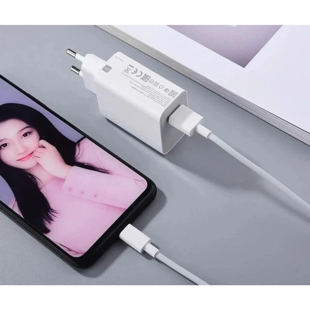 Зарядное устройство Xiaomi 67W HyperCharge Combo (USB-A) + кабель USB Type-C, White - Фото 3 Зарядное устройство Xiaomi 67W HyperCharge Combo (USB-A) + кабель USB Type-C, White - изображение 3