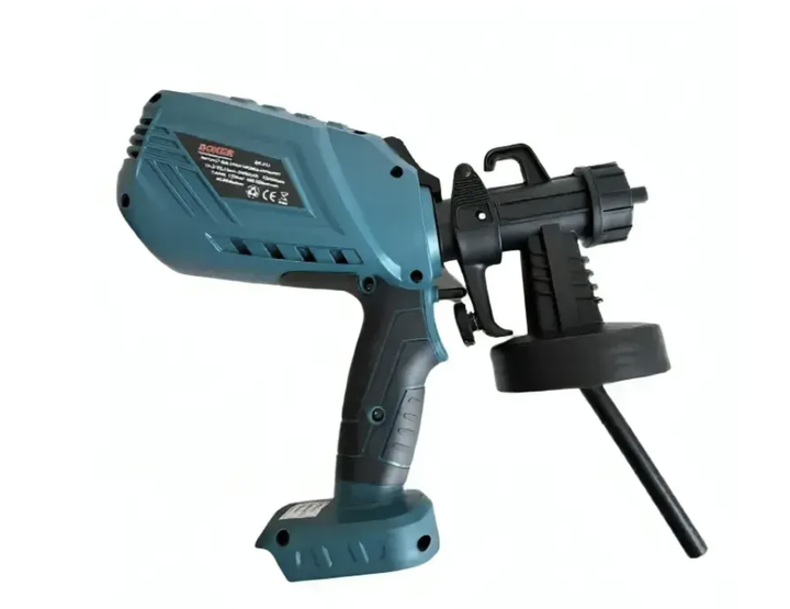 Аккумуляторный краскопульт BOXER BX-213 беспроводной электрический распылитель краски с двумя аккумуляторами 21 В баком 1200 мл четырьмя соплами регулировкой подачи краски тремя режимами распыления для краски лака эмали грунтовки - изображение 7