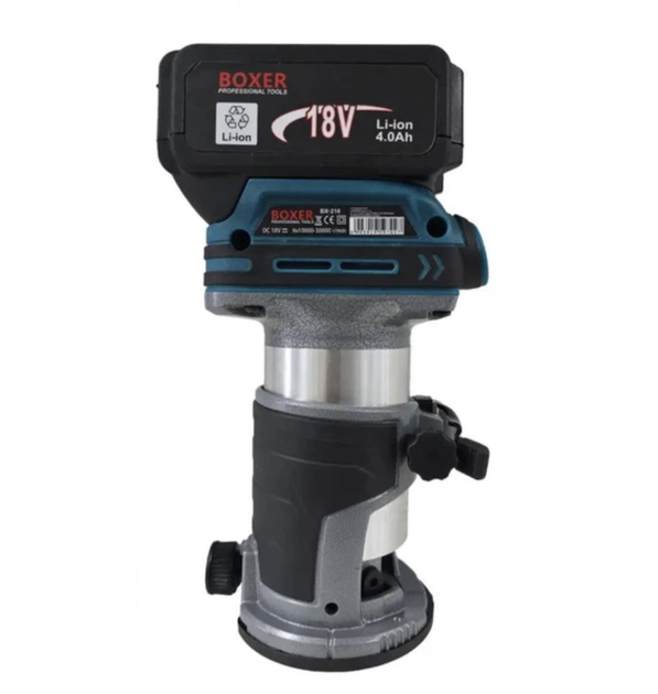 Акумуляторний фрезер Boxer BX-216 18 В із двома батареями 3 А·год, регулюванням швидкості, алюмінієвою базою та цангами 6 і 8 мм - зображення 5