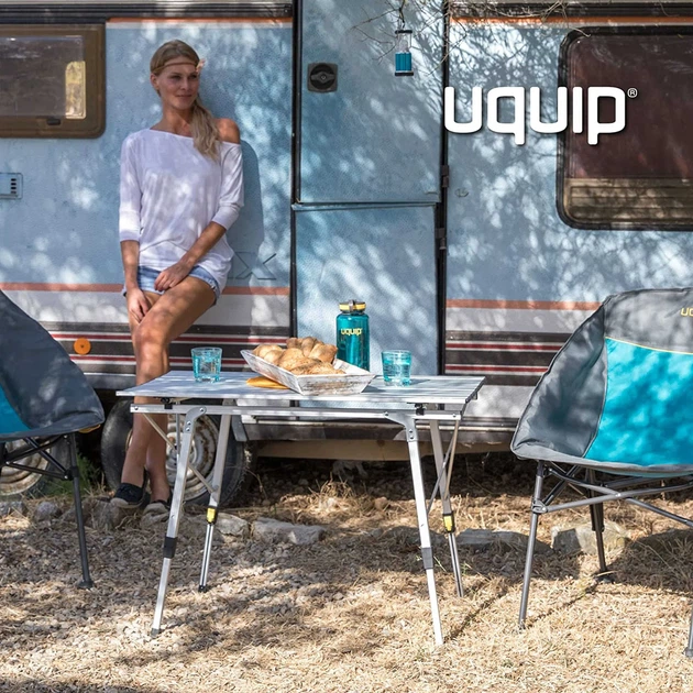 Складной стол Uquip Variety M регулируемый по высоте алюминиевый 90x53 см серебристый - Фото 9 Складной стол Uquip Variety M регулируемый по высоте алюминиевый 90x53 см серебристый - изображение 9