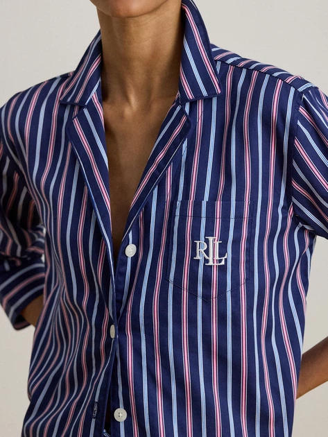 Пижама (рубашка + штаны) женская хлопковая Ralph Lauren 242289176 XL Синяя (1161241235) - Фото 4 Пижама (рубашка + штаны) женская хлопковая Ralph Lauren 242289176 XL Синяя (1161241235) - изображение 4