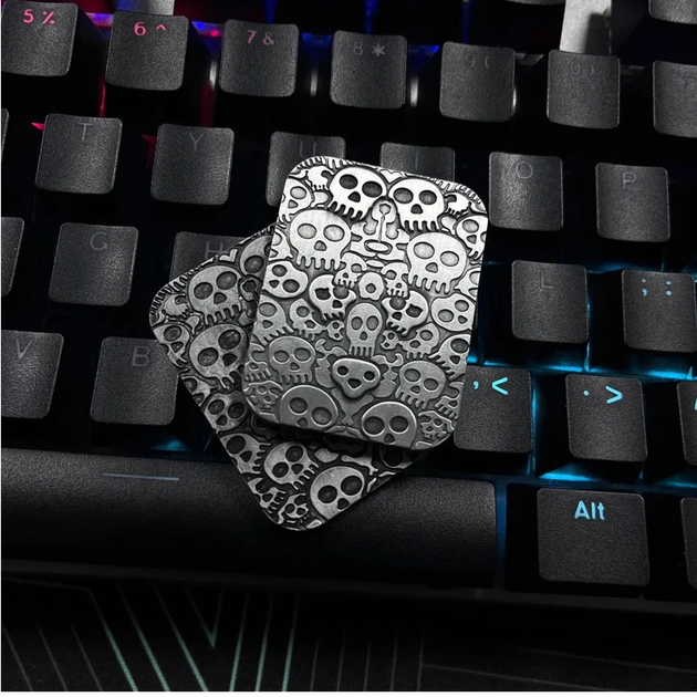 Магнітний слайдер, іграшка-антистрес Poker SKULL металева іграшка фіджет - зображення 5
