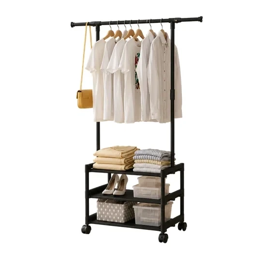 Вешалка напольная SINGLE-POLE SHOE RACK 107-2 с полками для обуви - изображение 2