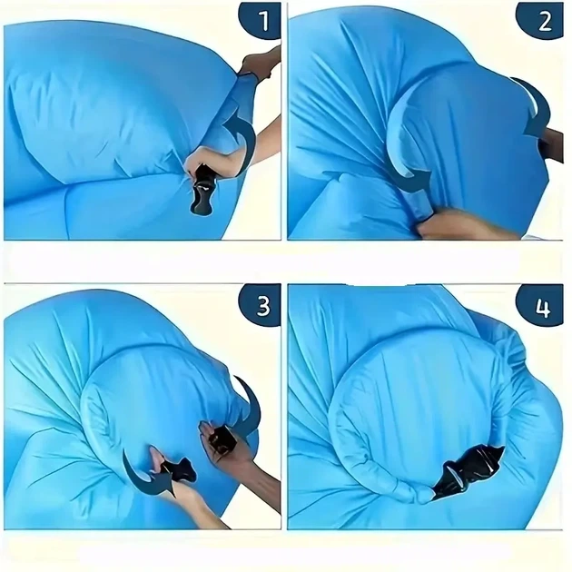Надувной диван-шезлонг ламзак Supretto Air Sofa 1,90 м, до 100 кг, без насоса, синий - Фото 2 Надувной диван-шезлонг ламзак Supretto Air Sofa 1,90 м, до 100 кг, без насоса, синий - изображение 2