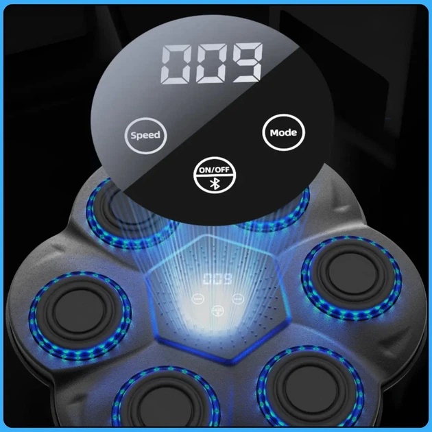 Настенный боксерский тренажер с LED-подсветкой, LY-1083 Bluetooth-колонкой и режимами тренировки - изображение 3