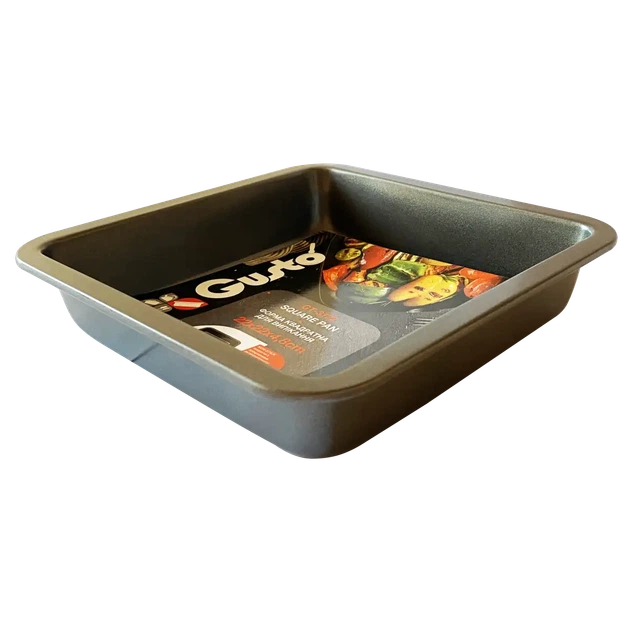 Посудна форма квадратна для випікання Gusto GT-3122 22x22x4,8см для випікання тістечок і десертів - Фото 1 Посудна форма квадратна для випікання Gusto GT-3122 22x22x4,8см для випікання тістечок і десертів - зображення 1