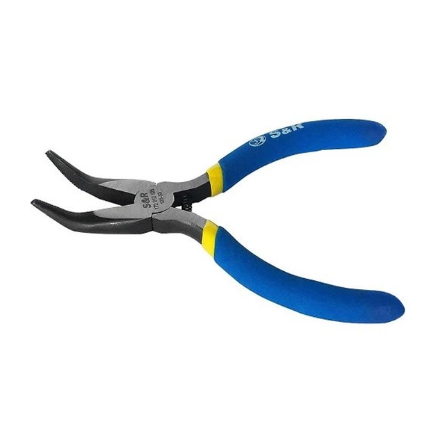 Плоскогубцы S&R ECO мини 172012125 удлиненные изогнутые 125*33 мм - Фото 1 Плоскогубцы S&R ECO мини 172012125 удлиненные изогнутые 125*33 мм - изображение 1