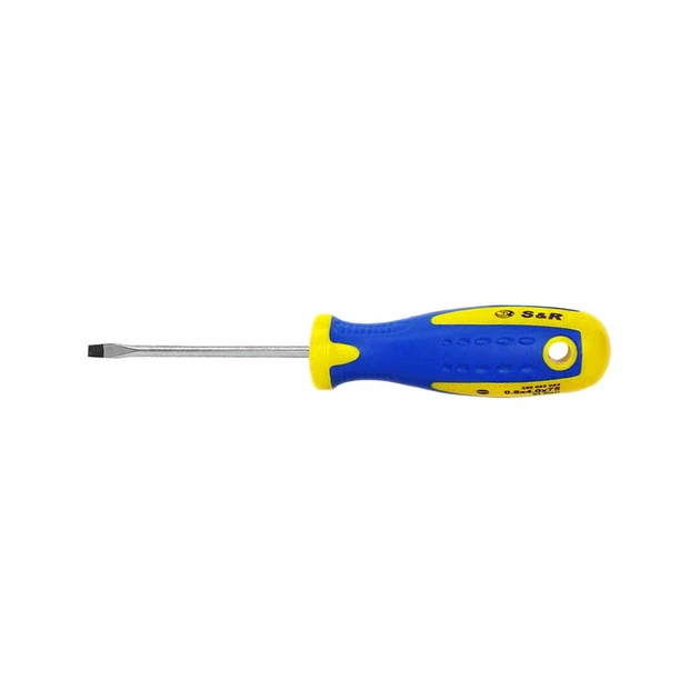 Викрутка шліцьова S&R SL4 S2 250083062 75 мм - Фото 1 Викрутка шліцьова S&R SL4 S2 250083062 75 мм - зображення 1