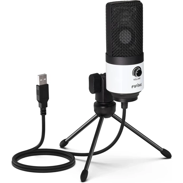 Микрофон студийный Fifine K669BW White (5410464335092) - Фото 1 Микрофон студийный Fifine K669BW White (5410464335092) - изображение 1