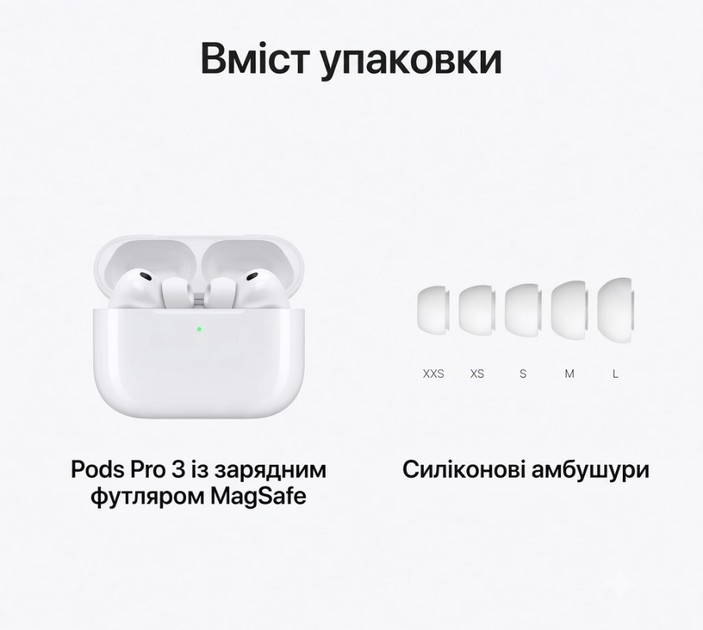Беспроводные вакуумные блютуз наушники 2026 года Pods Pro 3 с разъемом Type-C и активным шумоподавлением для телефона iOS Android ПК ноутбука с поддержкой беспроводной зарядки MagSafe и чехлом в подарок - Фото 6 Беспроводные вакуумные блютуз наушники 2026 года Pods Pro 3 с разъемом Type-C и активным шумоподавлением для телефона iOS Android ПК ноутбука с поддержкой беспроводной зарядки MagSafe и чехлом в подарок - изображение 6