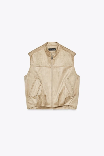 Жилет із штучної замші Zara 4968/029 S - Фото 5 Жилет із штучної замші Zara 4968/029 S - изображение 5