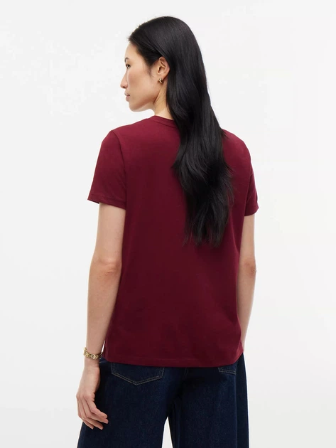 Футболка хлопковая женская Tommy Hilfiger 974088272 2XL Бордовая (1161142530) - Фото 2 Футболка хлопковая женская Tommy Hilfiger 974088272 2XL Бордовая (1161142530) - изображение 2