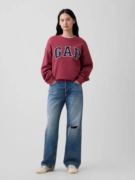 Світшот на флісі жіночий GAP 23130548 XL Бордовий (1161259958) - Фото 3 Світшот на флісі жіночий GAP 23130548 XL Бордовий (1161259958) - зображення 3