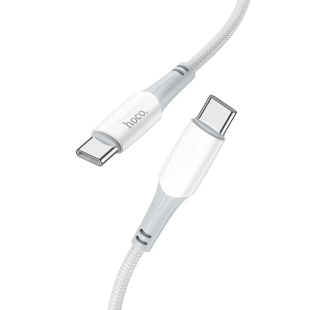 Кабель Hoco X70 USB C до USB C PD 3A 60W 1 м White (6931474760517) - Фото 1 Кабель Hoco X70 USB C до USB C PD 3A 60W 1 м White (6931474760517) - зображення 1