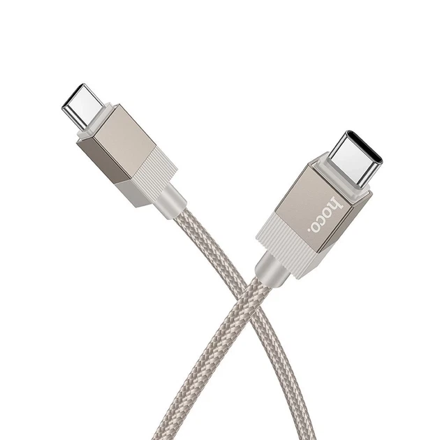 Кабель Hoco X110 USB-C to USB-C 3A 60W 1 м Gold (6942007646833) - зображення 2