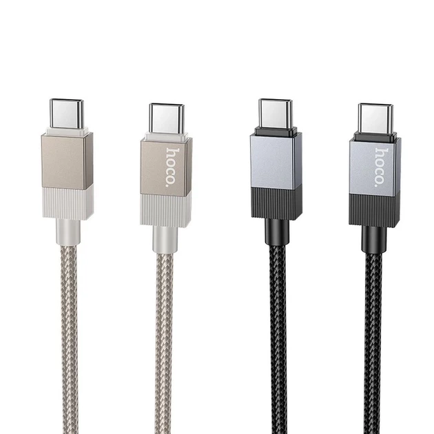 Кабель Hoco X110 USB-C to USB-C 3A 60W 1 м Gold (6942007646833) - зображення 3