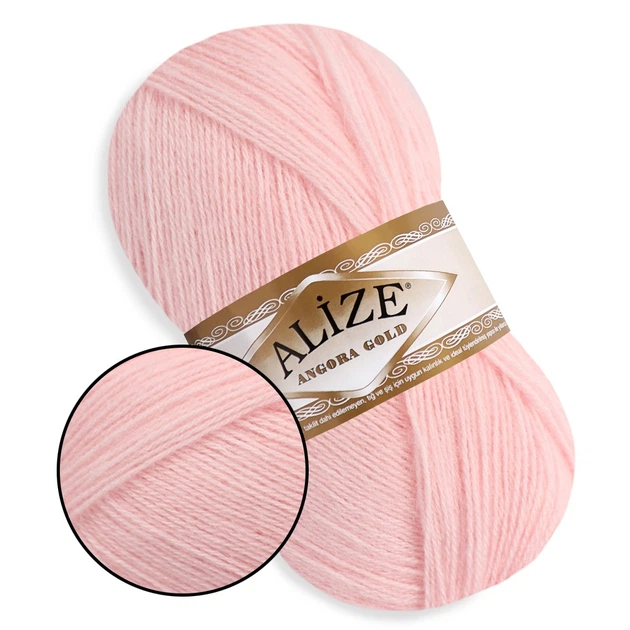 Alize Angora Gold, Жемчужно-розовый №271 – тонкая пряжа с ангорой, 100 г/550 м, акрил 80% / шерсть 20% - для вязания свитеров, шарфов, шалей - Фото 1 Alize Angora Gold, Жемчужно-розовый №271 – тонкая пряжа с ангорой, 100 г/550 м, акрил 80% / шерсть 20% - для вязания свитеров, шарфов, шалей - изображение 1