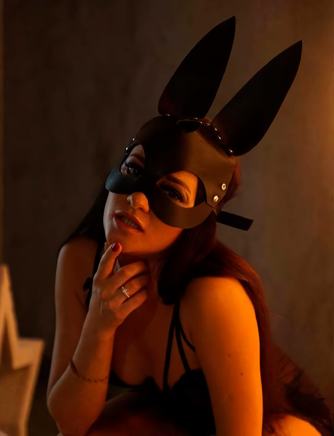 Маска Зайчик Playboy One size Чорний - Фото 4 Маска Зайчик Playboy One size Чорний - зображення 4