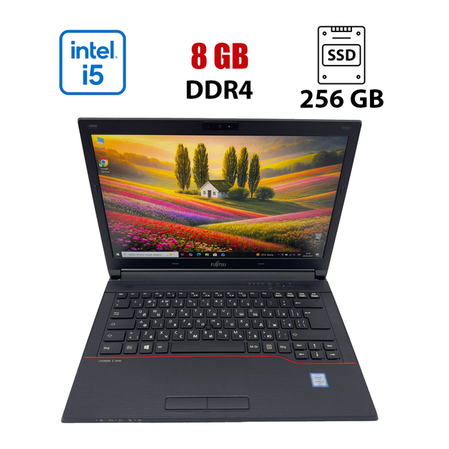 Ультрабук Fujitsu LifeBook E Series / 14" (1920x1080) IPS / Intel Core i5-6200U (2 (4) ядра по 2.3 - 2.8 GHz) / 8 GB DDR4 / 256 GB SSD / Intel HD Graphics 520 / WebCam б/у - Фото 1 Ультрабук Fujitsu LifeBook E Series / 14" (1920x1080) IPS / Intel Core i5-6200U (2 (4) ядра по 2.3 - 2.8 GHz) / 8 GB DDR4 / 256 GB SSD / Intel HD Graphics 520 / WebCam б/у - изображение 1